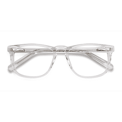 Unisex s rectangle Clear Acetate Prescription eyeglasses - Eyebuydirect s Rhode Island