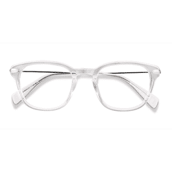Unisex s rectangle Clear Acetate, Metal Prescription eyeglasses - Eyebuydirect s Quazar