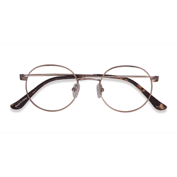 Unisex s round Rose Gold Metal Prescription eyeglasses - Eyebuydirect s Streetwise