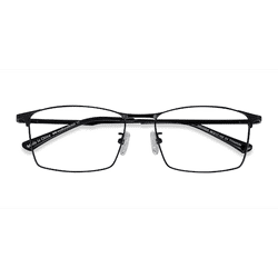 Male s rectangle Black Titanium Prescription eyeglasses - Eyebuydirect s Decider