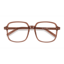 Male s square Clear Brown Acetate Prescription eyeglasses - Eyebuydirect s Gaston