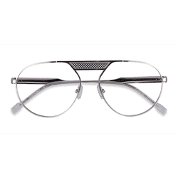 Male s aviator Silver Metal Prescription eyeglasses - Eyebuydirect s Flowing