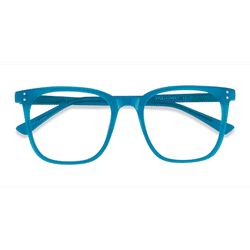 Male s square Aqua Blue Acetate Prescription eyeglasses - Eyebuydirect s Boreal