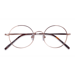 Unisex s round Bronze Metal Prescription eyeglasses - Eyebuydirect s Lanscilo
