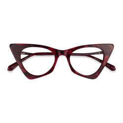 Female s horn Red Floral Acetate,Metal Prescription eyeglasses - Eyebuydirect s Bengal