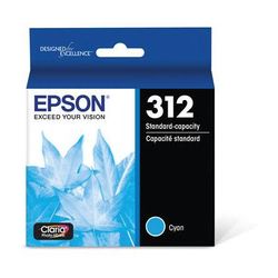Epson T312 Cyan Claria Photo HD Ink Cartridge with Sensormatic T312220-S