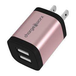 ChargeWorx Dual USB-A Wall Charger (Rose Gold) CHA-CX3050RG