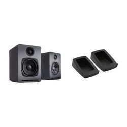 Audioengine A1 Bluetooth Speaker System with DS1 Desktop Stands Kit (Gray, Pair) A1BT-US-GRY