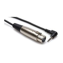 Hosa Technology XLR3F to Right-Angle 3.5mm TRS Mono Microphone Cable-10' XVM-110F