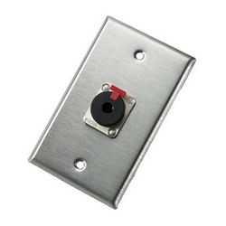 Neutrik 103P Single Gang Wall Plate with NJ3FP6C Locking 1/4" Phone Jack 103P