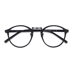 Unisex s round Matte Black/Gunmetal Metal,Plastic Prescription eyeglasses - Eyebuydirect s Chillax