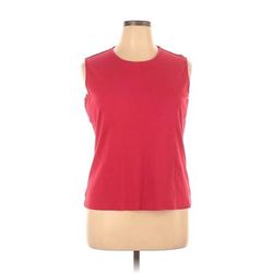 Style&Co Sleeveless T-Shirt: Red Tops - Women's Size 1X