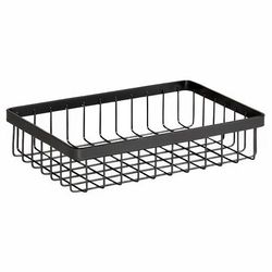 GET WB-962-MG Rectangular Wire Basket - 9" x 6", Iron, Metal Gray, Black