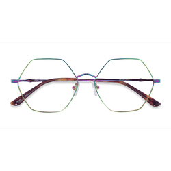 Unisex s geometric Rainbow Titanium Prescription eyeglasses - Eyebuydirect s Esto