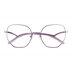 Female s horn Semi Lavender Titanium Prescription eyeglasses - Eyebuydirect s Leo