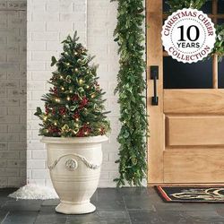 Set of 2 - 3ft. Christmas Tree - Christmas Cheer Pathway Trees - Frontgate - Outdoor Christmas Decorations