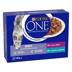 8x85g Lamb & Ocean Fish Adult Purina ONE Wet Cat Food