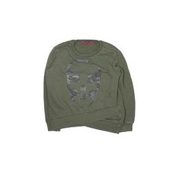 me. n .u Sweatshirt: Green Camo Tops - Kids Girl's Size X-Large