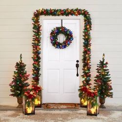 6-Pc. Pre-Lit Hollis Collection by BrylaneHome in Multi Lights Christmas Decoration