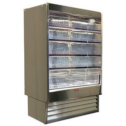 Howard-McCray SC-OD35E-48-S-LED 48" Vertical Open Air Cooler w/ (4) Levels, 115/208-230v, Silver