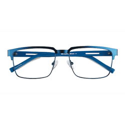 Male s rectangle Matte Blue Carbon Fiber,Metal Prescription eyeglasses - Eyebuydirect s Video