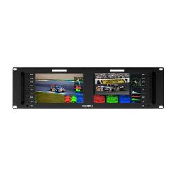FeelWorld D71 PLUS Dual 7" 3 RU Rackmount 4K HDMI/SDI Monitor D71PLUS