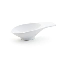 Front of the House ASA010WHP23 2 oz Irregular Sampler Bowl - Porcelain, White