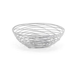 Front of the House BBK013BCI22 8" Round Wireware Basket - Iron, Silver