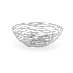 Front of the House BBK013BCI22 8" Round Wireware Basket - Iron, Silver, Case of 6
