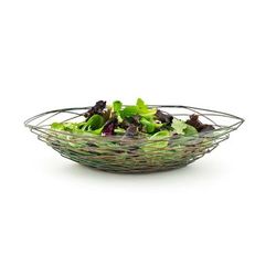 Front of the House BBK043PTI22 Oval Wireware Basket - 16" x 8", Iron, Patina, Multi-Colored