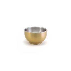 Front of the House DBO124GOS23 2 1/2 oz Harmony Ramekin - Stainless Steel, Matte Brass, Gold