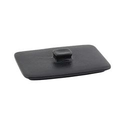 Front of the House DLI135BKC23 Rectangular Kiln Baking Dish Lid - 4 1/4" x 3 1/4", Porcelain, Black