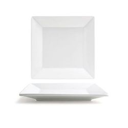 Front of the House DSP029WHP22 7 1/2" Square Kyoto Plate - Porcelain, White