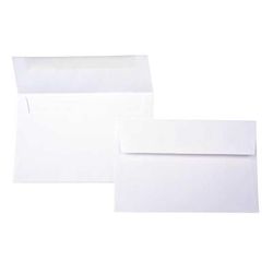 A6 6 1/2" x 4 3/4" Bright Envelope White 50 Pieces E5102