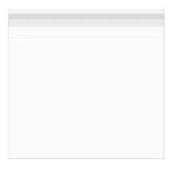 Self Sealing Flap Closure Square Clear Plastic Bags for Stationary Bag Size: 9 7/16" x 9 1/4" 100 Bags Crystal Clear Bags