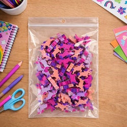 Crystal Clear Zip Bags, 2 mil Round Hang Hole 4" x 6" 100 pack