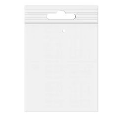 Crystal Clear Zip Bags, 2 mil Euro Hang Hole and Vent Hole 8" x 10" 100 pack