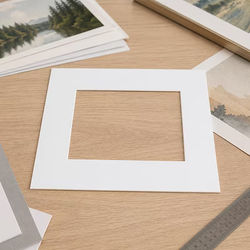 Super White Conservation Single Mats 11" x 14" Outer Cut, 8" x 10 1/2" Inner Cut 25 Pack