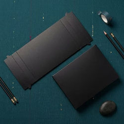 Matte Black Paper Box Bottom 3 3/4" x 1" x 5 3/8" 25 pack