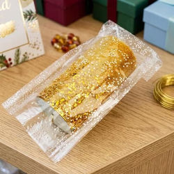 Large Clear and White Sprinkle Gusset Bags - Great for Wedding Favors or Bridal Showers Bag Size: 5" x 3" x 11 1/2" 100 Bags