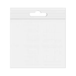 Crystal Clear Zip Bags, 2 mil Euro Hang Hole 5" x 5" 100 pack