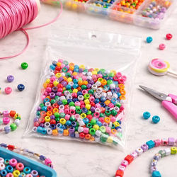 Crystal Clear Zip Bags, 2 mil Round Hang Hole 5" x 7" 100 pack