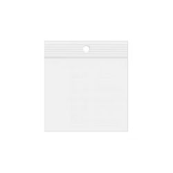 LDPE Zip Top Bag, 2 mil Round Hang Hole 3" x 3" 100 pack