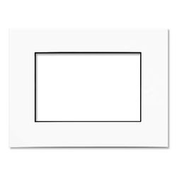 5" x 7" Single Mat White/Black Core 3 5/8" x 5 5/8" Inner Cut 10 pack