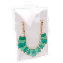 Crystal Clear Center Hang Tab Hanging Box - Great for Craft Supplies Cards or Necklaces Box Size: 5 3/8" x 1" x 7 3/8" 25 Boxes