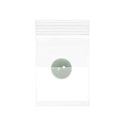 Crystal Clear Zip Bags + White Block 1 1/2" x 2" 100 pack