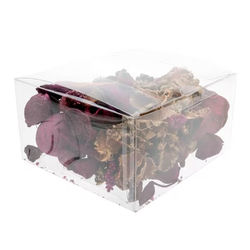 Food Safe Auto Pop & Lock Boxes Top Lid with Tab Lock Closure - Great Craft Packaging 7 1/2" x 7" x 4" 25 Boxes Crystal Clear Boxes
