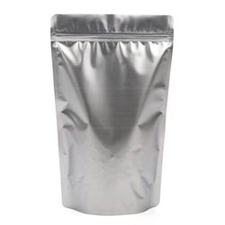 Large Odor Proof Gusset Pouch Bags Silver High Barrier Holds 8 oz. - 12 oz. Size: 6 3/4" x 3 1/2" x 11 1/4" 100 Bags Pouches