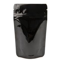 XS Smell Proof Resealable Pouch Bags Black Metallized - High Barrier - Holds 1 oz. Size: 3 1/8" x 2" x 5 1/8" 100 Bags Pouches