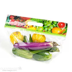 Produce Zip Handle Flat Bottom Bags with Vents 11 1/2" x 4 1/4" x 6 1/8" 100 pack
